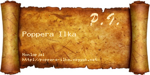 Poppera Ilka névjegykártya